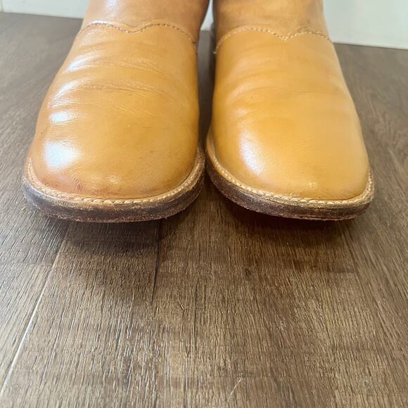 Vintage Justin Boots / Size 9/ Tricolored #5304 / Saddle Latigo/ 1998